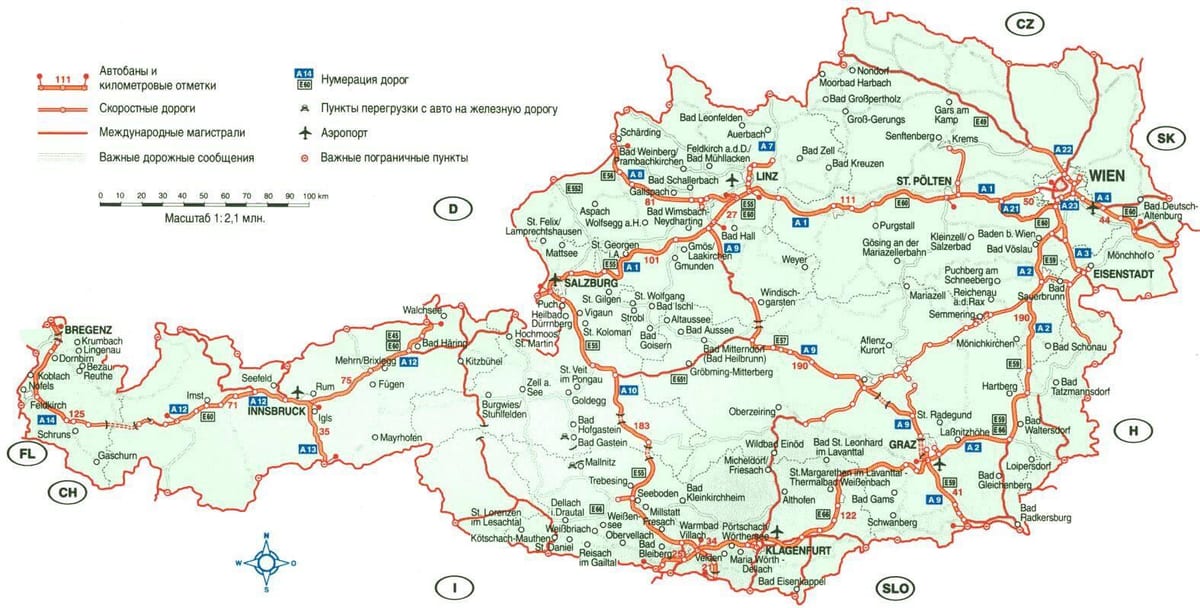 ಆಸ್ಟ್ರಿಯಾ ಪ್ರಯಾಣ ನಕ್ಷೆ