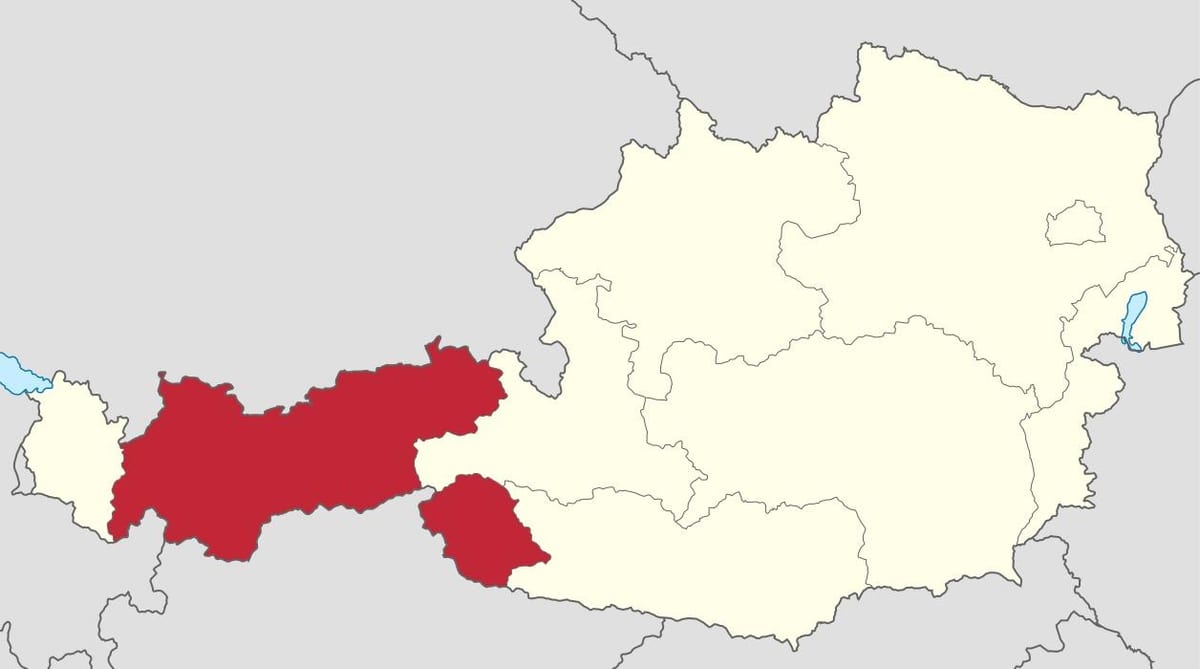 tirol ಆಸ್ಟ್ರಿಯಾ ನಕ್ಷೆ