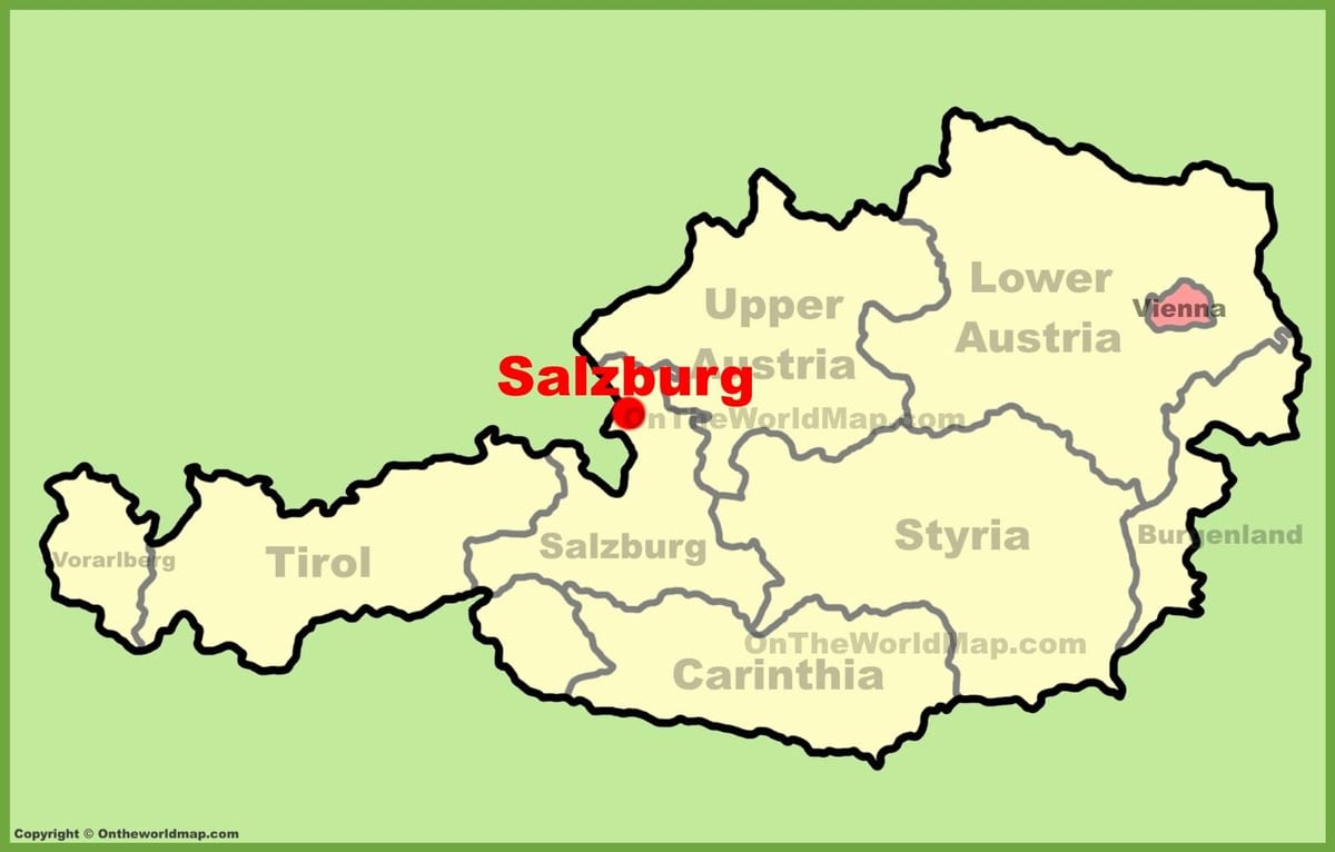 ಆಸ್ಟ್ರಿಯಾ ಸಾಲ್ಜ್ಬರ್ಗ್ ನಕ್ಷೆ