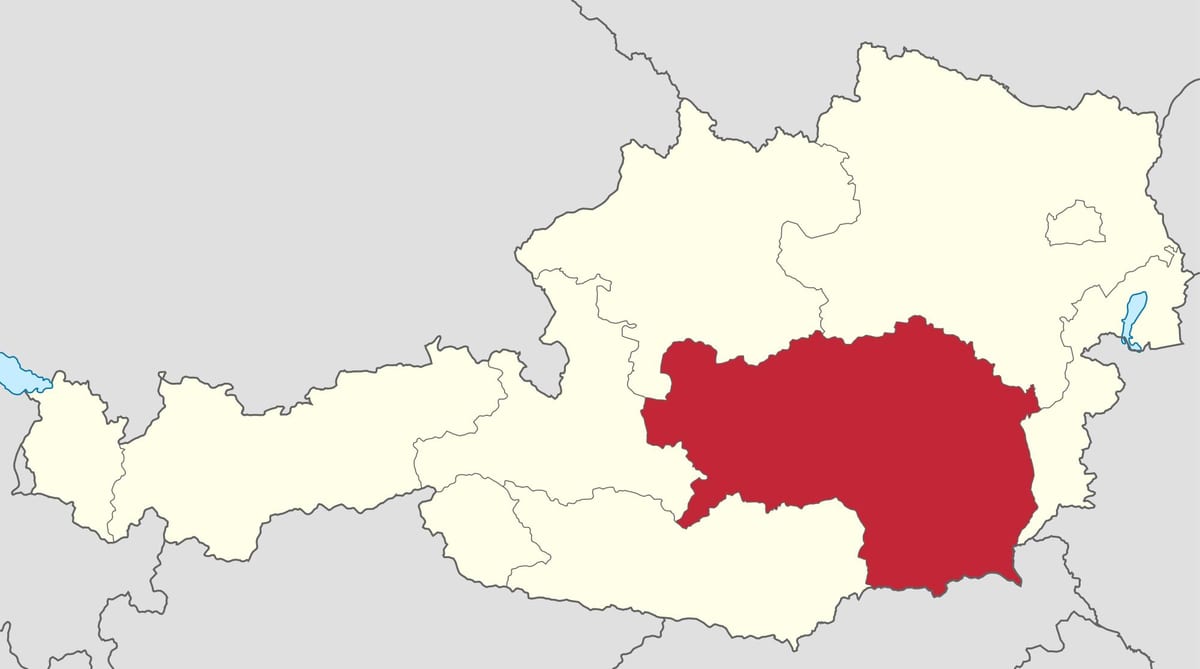 ನಕ್ಷೆ ಸ್ಟಿರಿಯ ಆಸ್ಟ್ರಿಯಾ