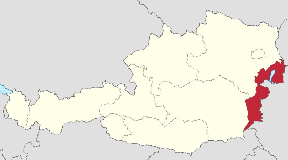 ನಕ್ಷೆ burgenland ಆಸ್ಟ್ರಿಯಾ