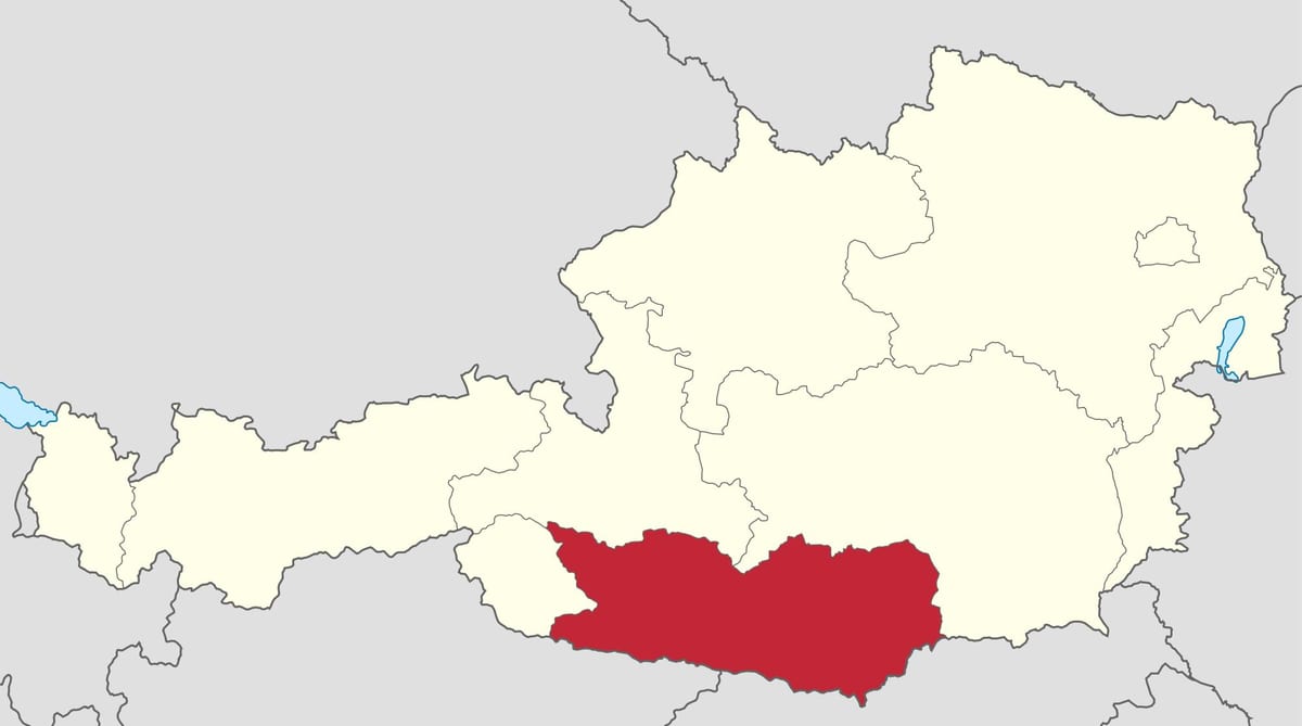 ನಕ್ಷೆ karnten ಆಸ್ಟ್ರಿಯಾ