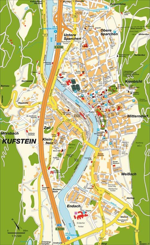 ನಕ್ಷೆ kufstein ಆಸ್ಟ್ರಿಯಾ