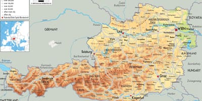 ಆಸ್ಟ್ರಿಯಾ ಪರ್ವತಗಳು ನಕ್ಷೆ