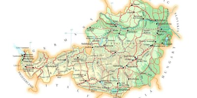 ನಕ್ಷೆ ಆಸ್ಟ್ರಿಯಾ ಎತ್ತರದ