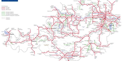 ಒಬಿಬಿ ಆಸ್ಟ್ರಿಯನ್ ರೈಲು ನಕ್ಷೆ