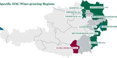 ಆಸ್ಟ್ರಿಯನ್ ವೈನ್ ಪ್ರದೇಶಗಳ ನಕ್ಷೆ