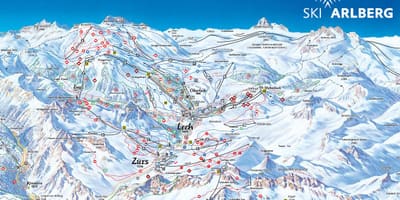 ನಕ್ಷೆ arlberg ಆಸ್ಟ್ರಿಯಾ