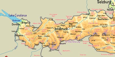 ನಕ್ಷೆ mayrhofen ಆಸ್ಟ್ರಿಯಾ
